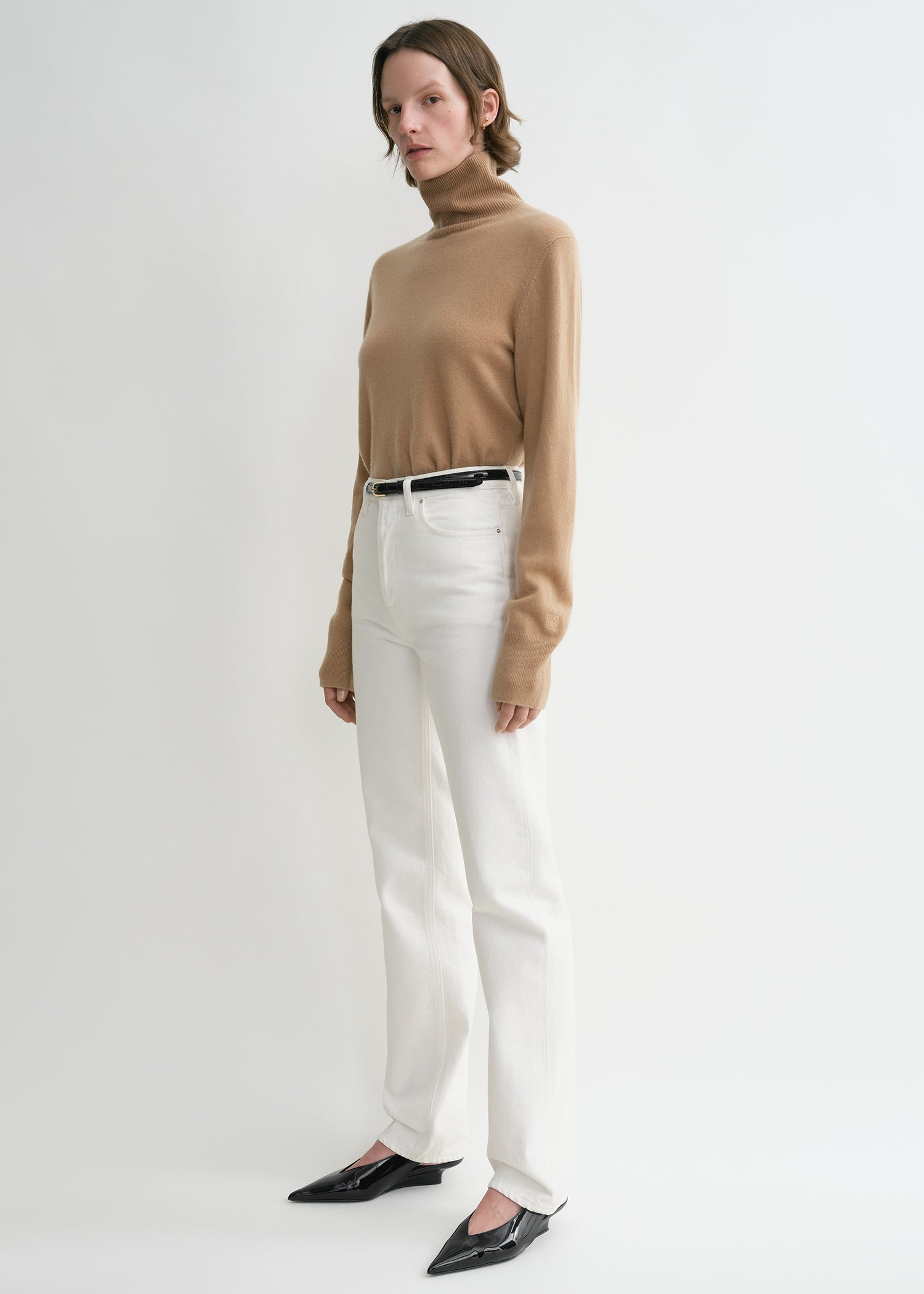 Classic cut denim full length off-white - 3