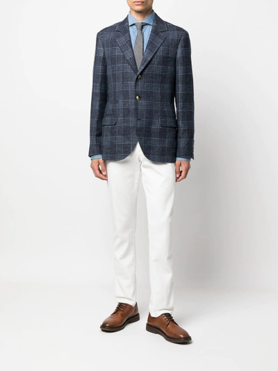 Brunello Cucinelli long-sleeved denim shirt outlook