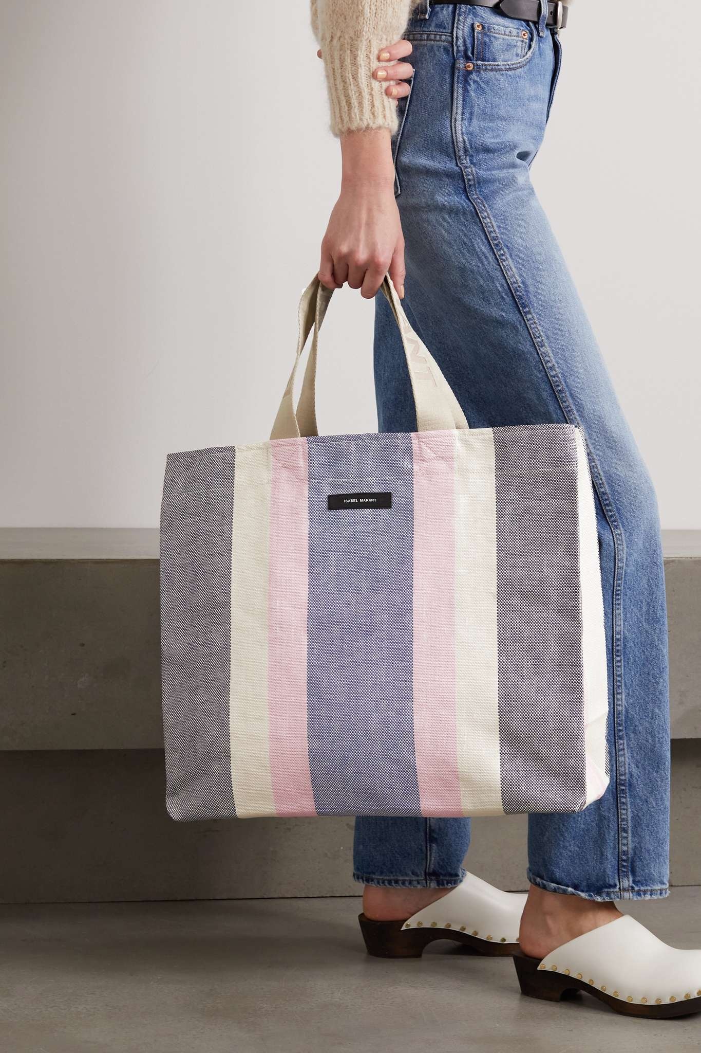 Itak striped canvas tote - 2