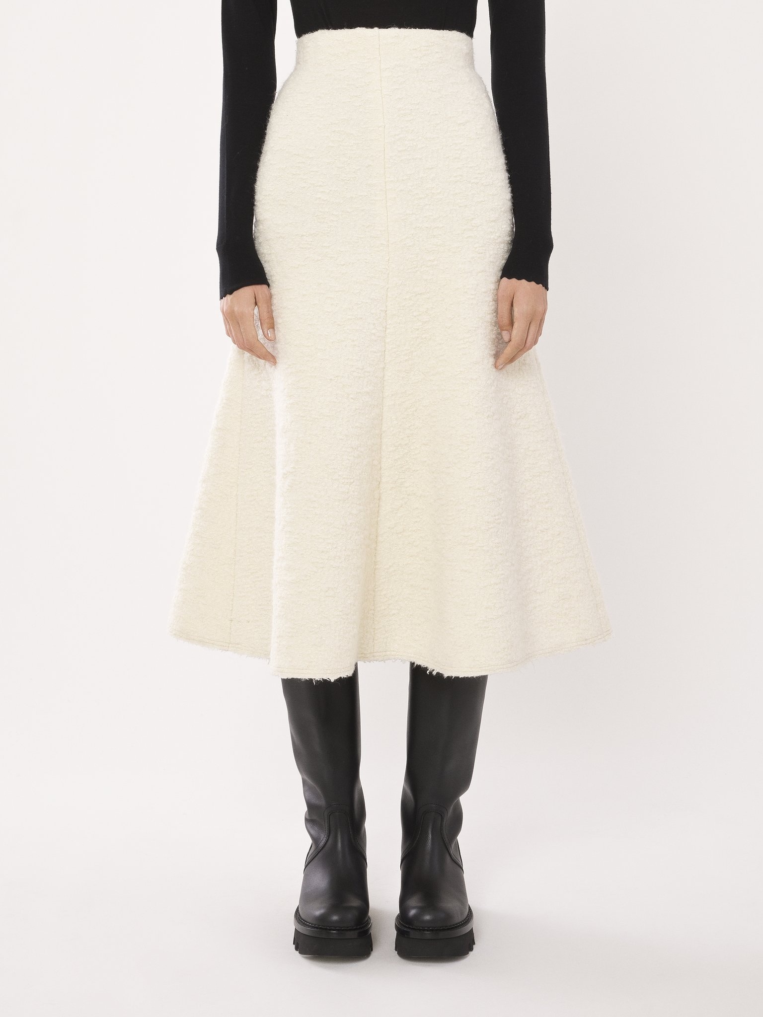 FLARED MIDI SKIRT - 3