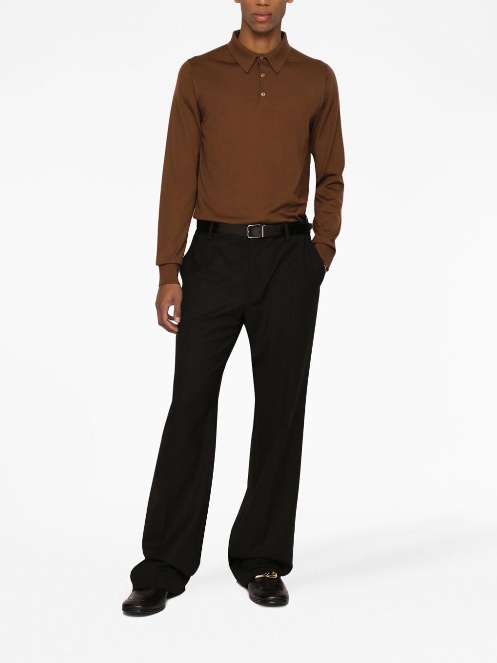 cashmere long-sleeve polo shirt - 3