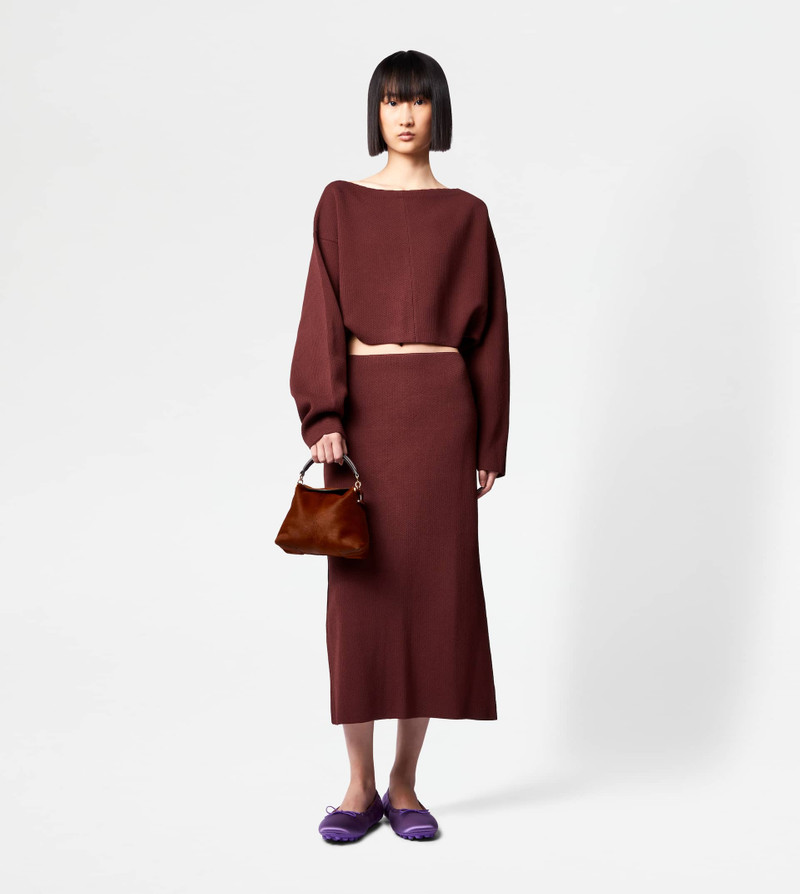 Tod's BAT SLEEVE JUMPER - BROWN outlook