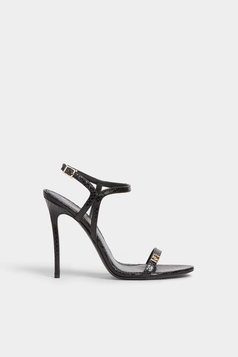 DOUBLE D HEELED LEATHER SANDALS - 1