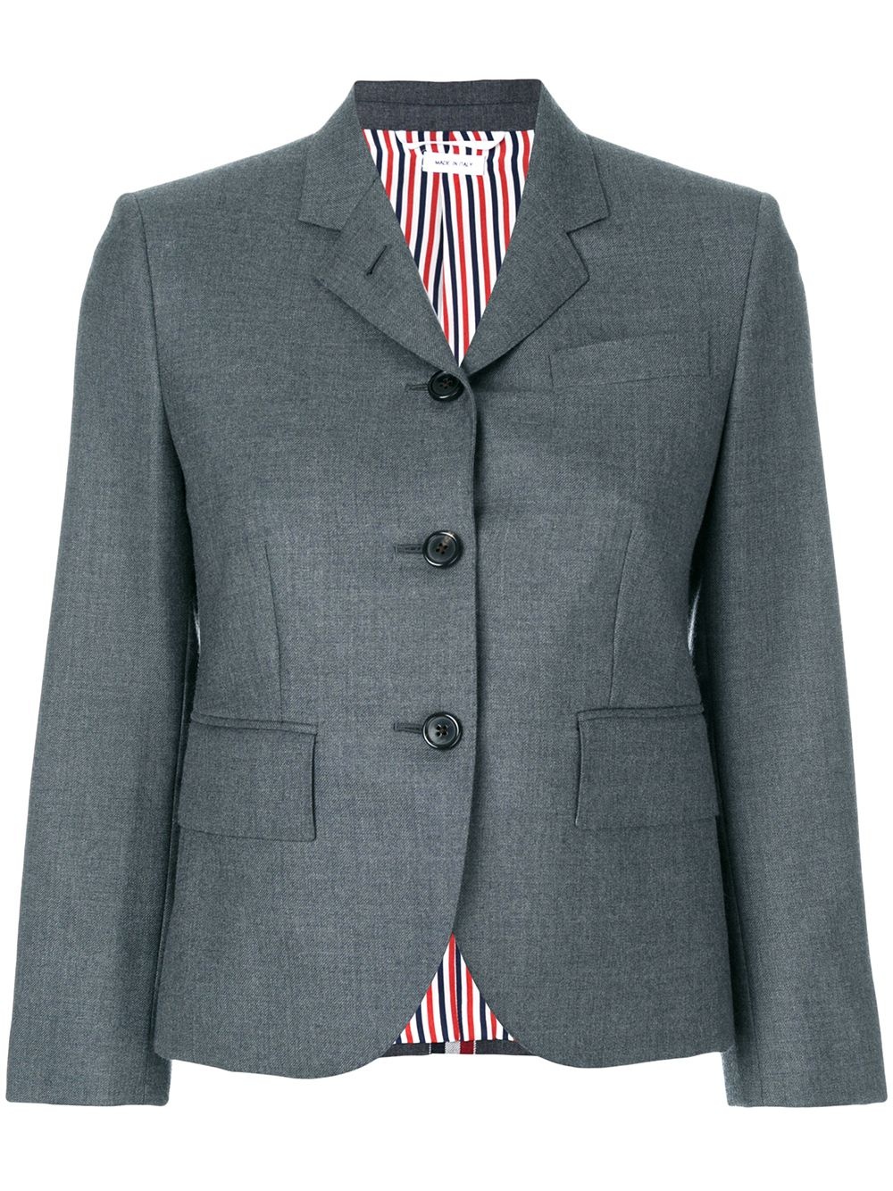 Center-back Stripe Sport Coat In Solid Wool Twill - 1