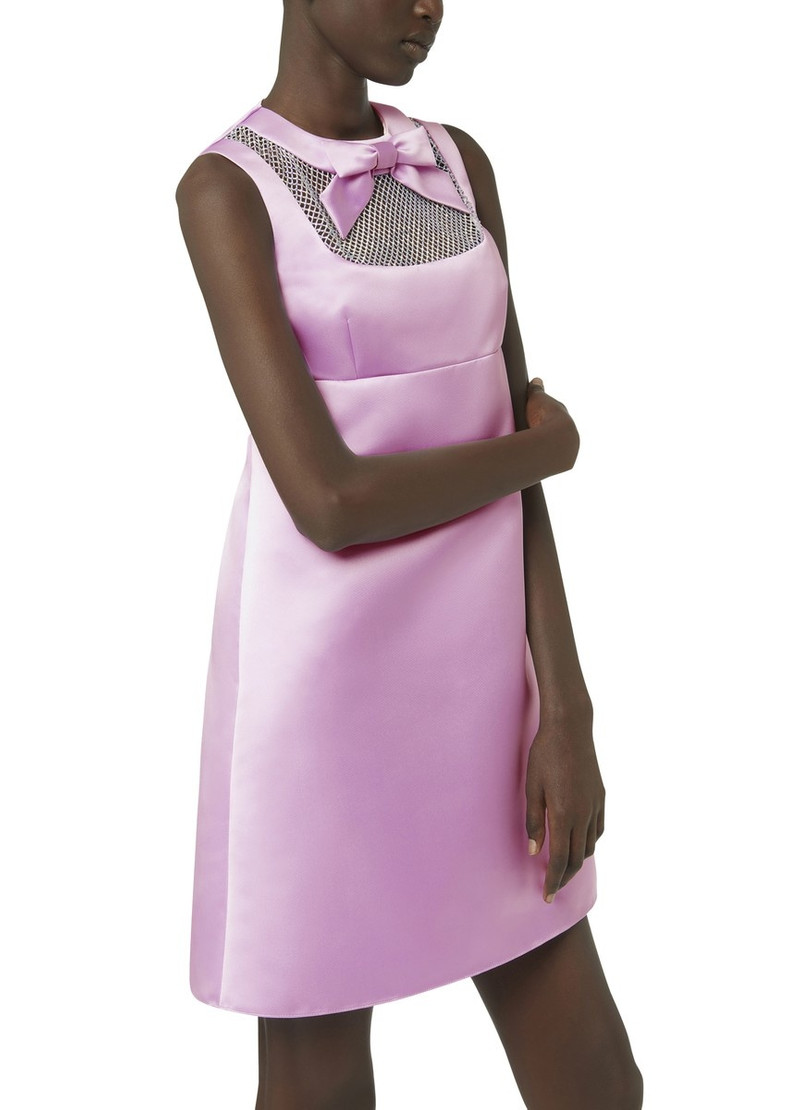 bow-detail 새틴-finish minidress 3