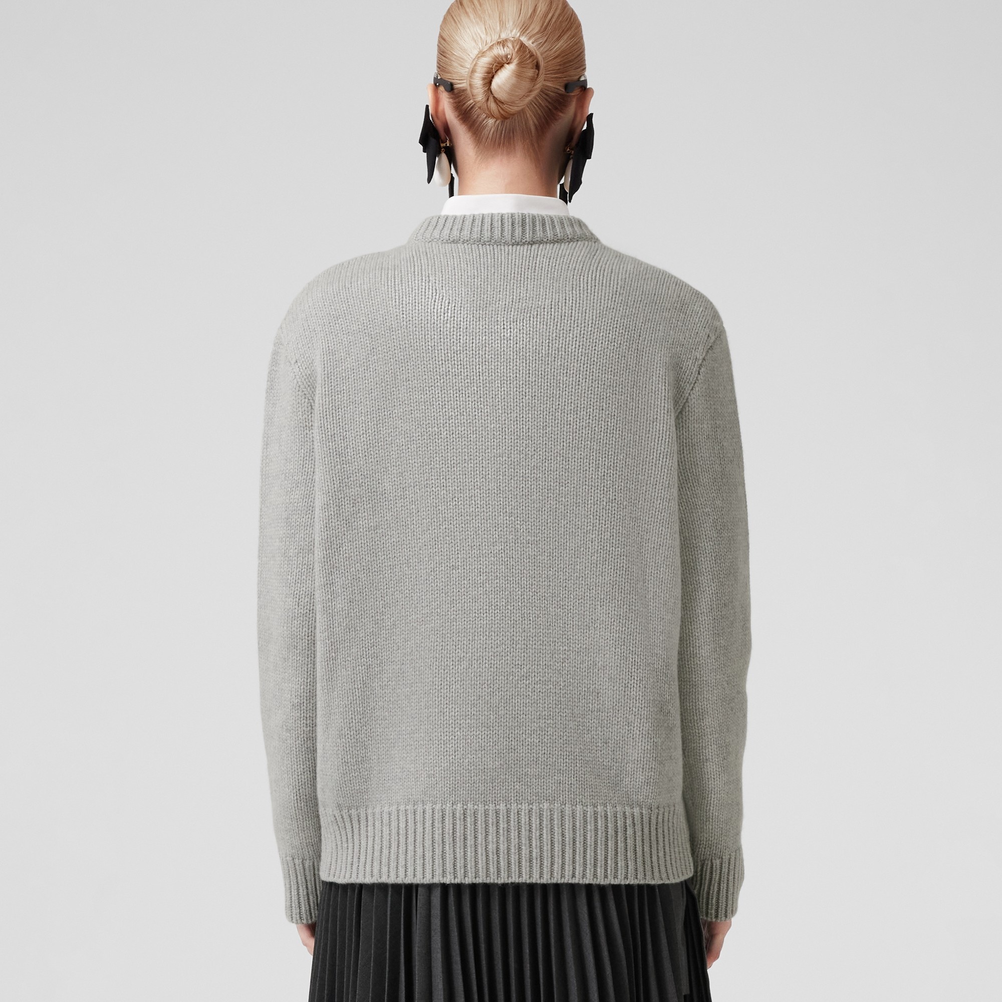 Deer Graphic Wool Cashmere Sweater - 3