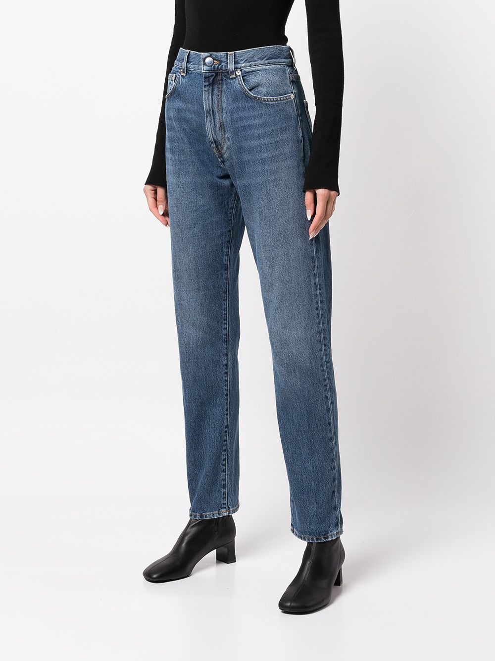 high-rise straight-leg jeans - 3