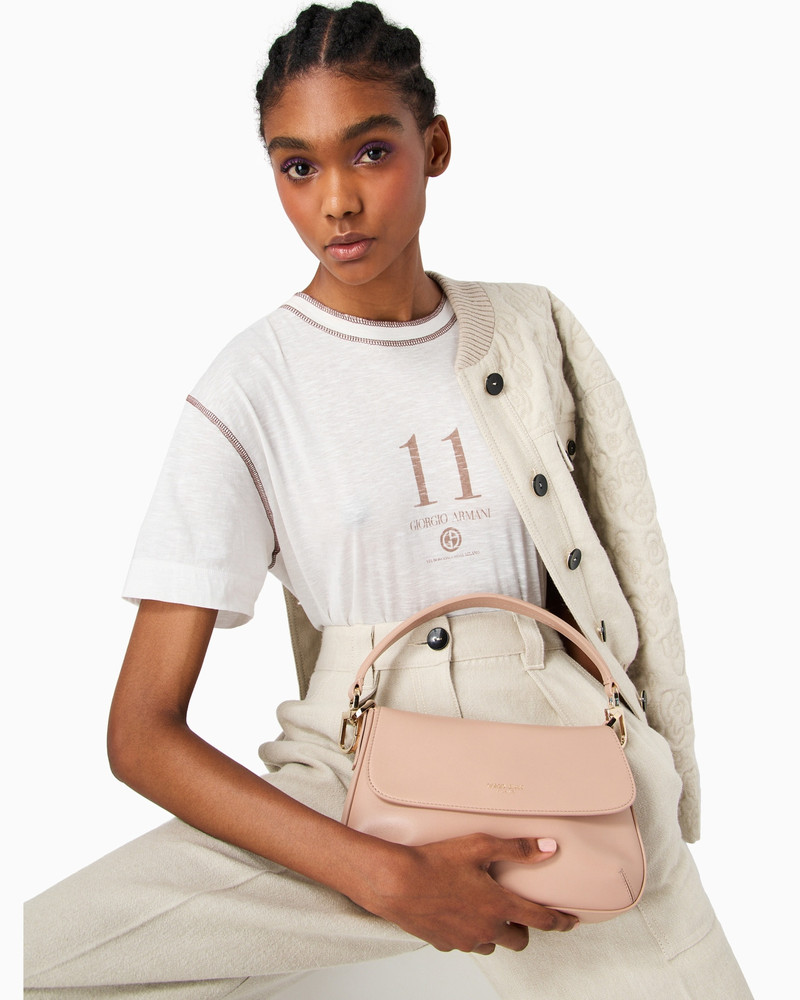 Small la Prima soft baguette bag in nappa leather 8