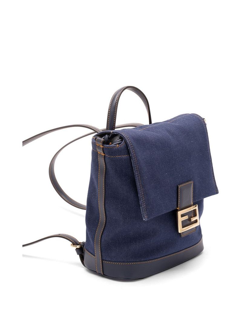 FF-plaque denim backpack 3