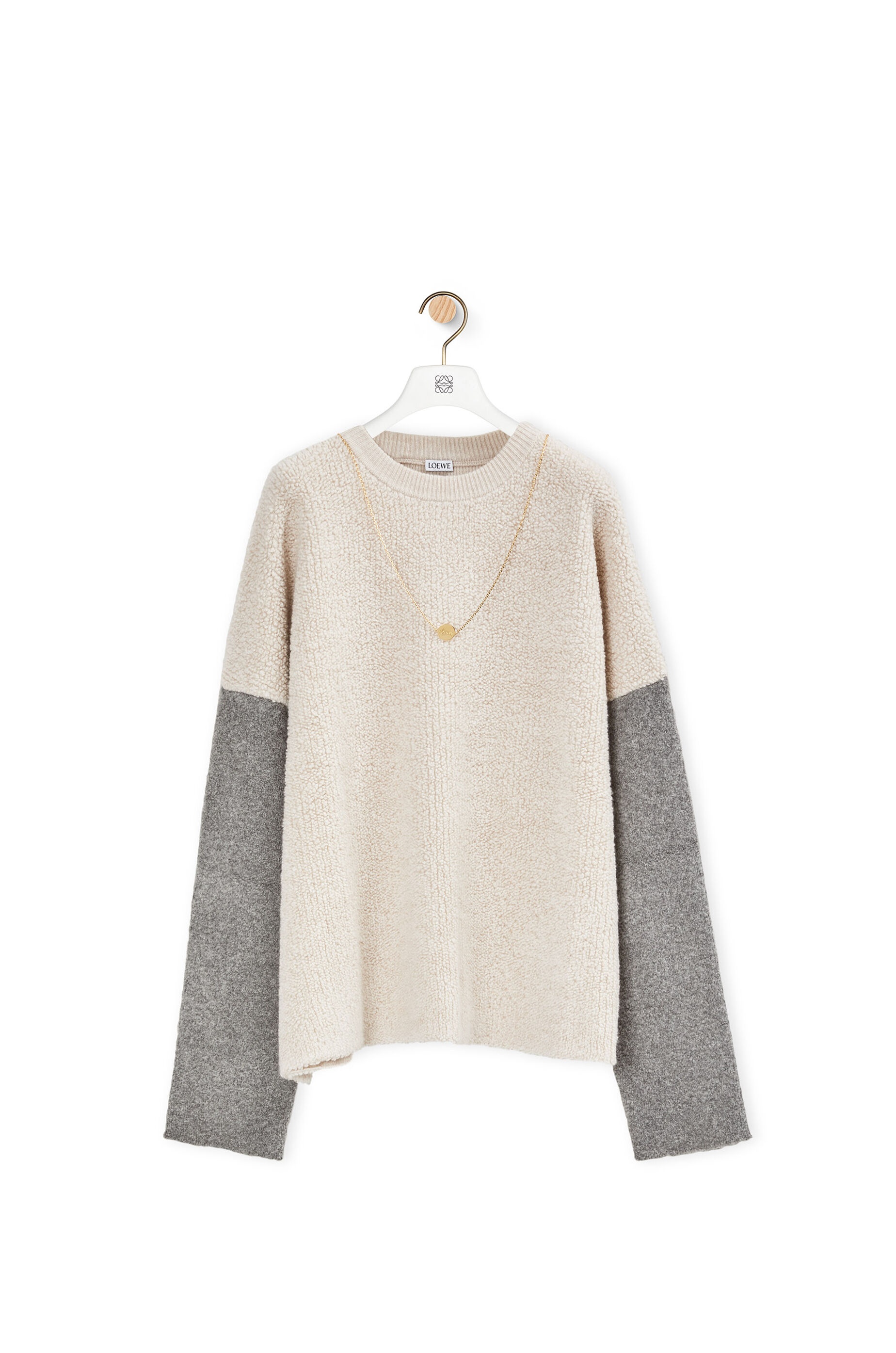 Chain sweater in wool and cashmere - 1