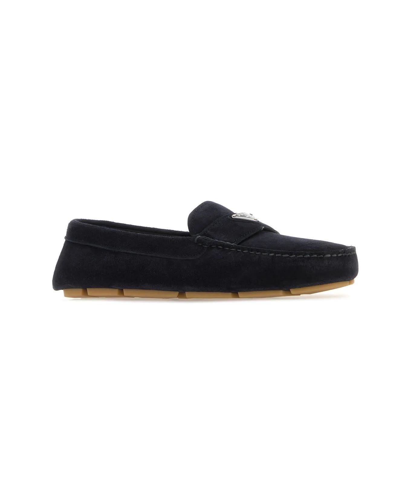 Dark Blue Suede Loafers - 2