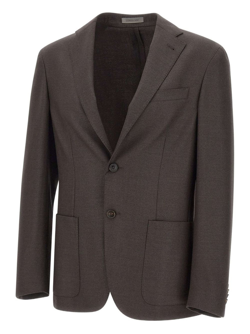 textured narrow-lapels blazer 1