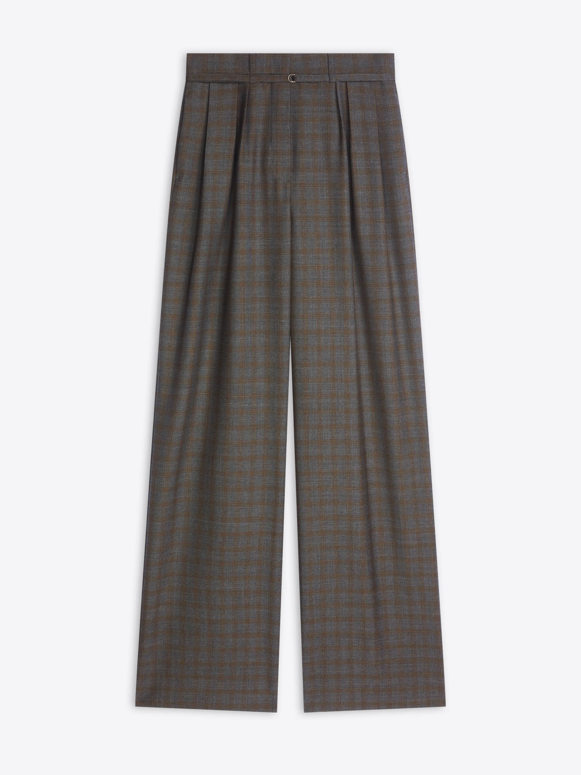 BELTED WOOL PANTS - 1