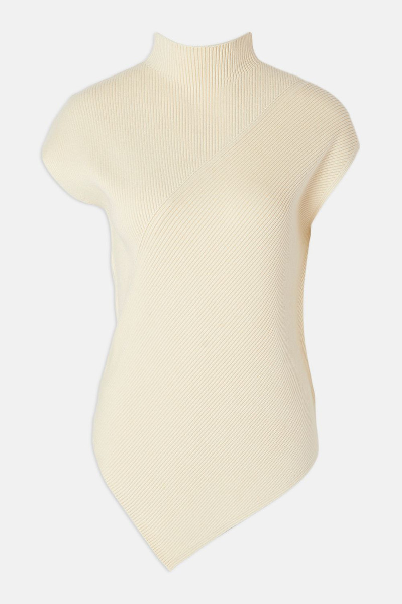 Soft Ribbed Asymmetric Hem Knitted Top 4