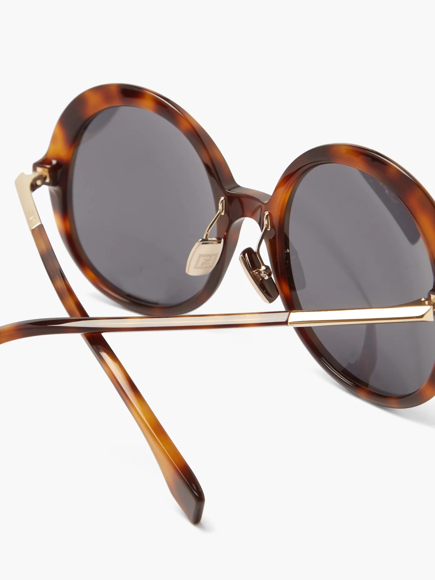 Round tortoiseshell-acetate sunglasses - 4