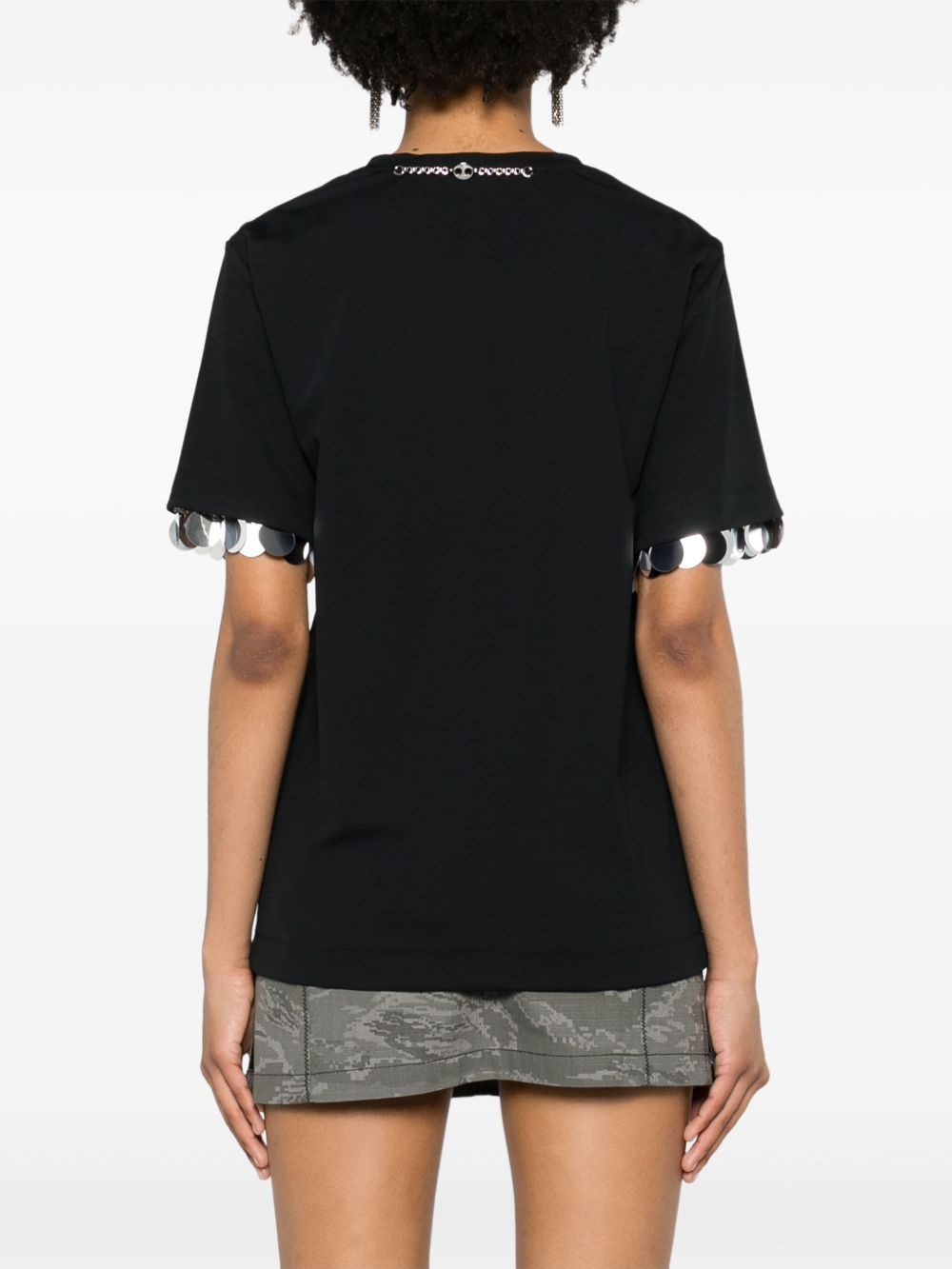 sequin-detail T-shirt - 4