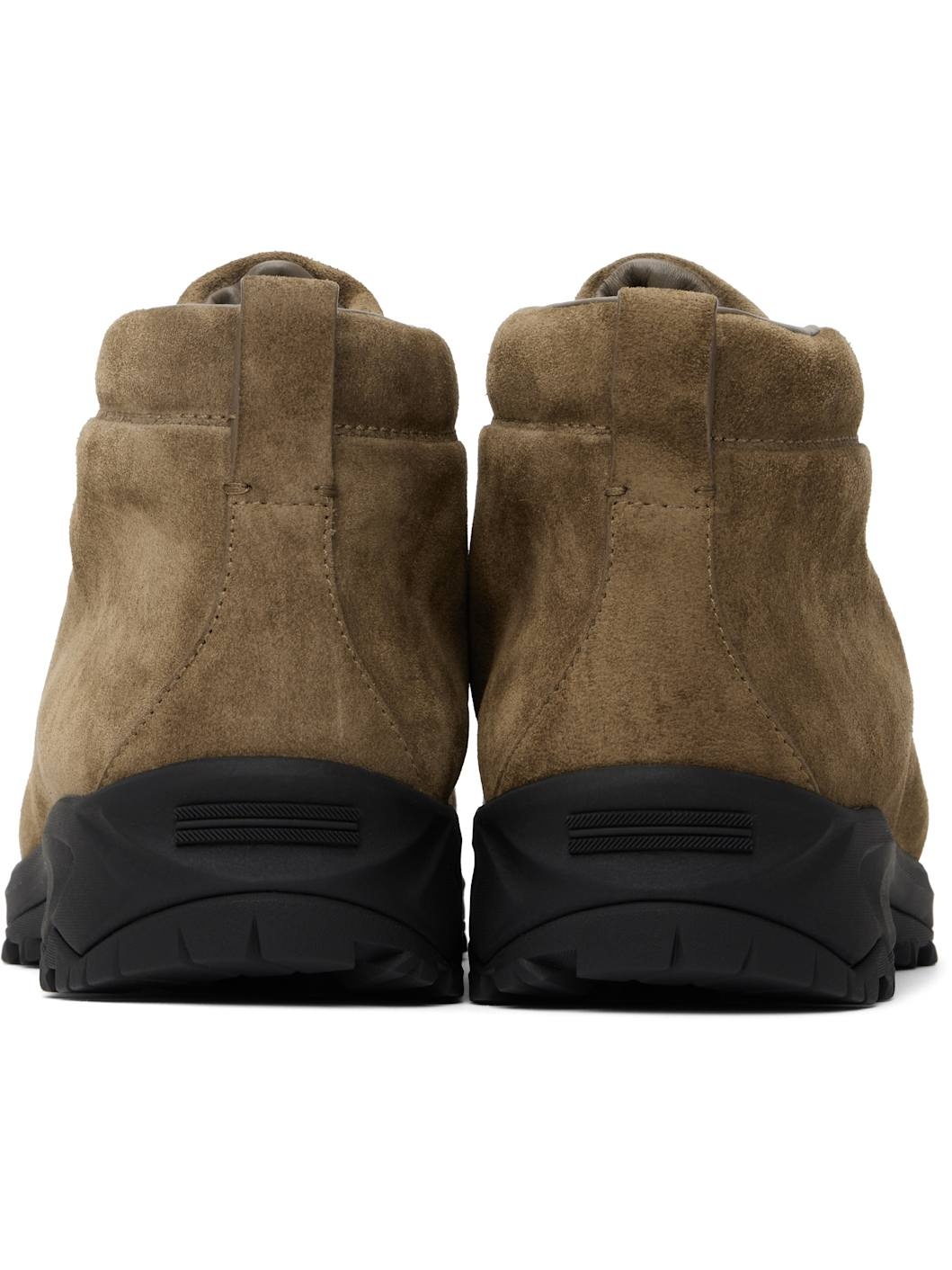 Beige Triple Stitch Vetta High-Top Sneakers - 2