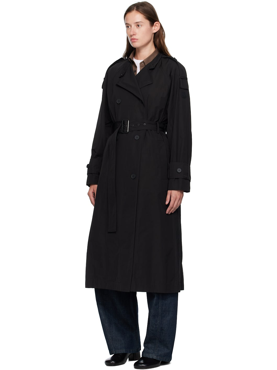 Black Matte Trevoux Trench Coat - 4