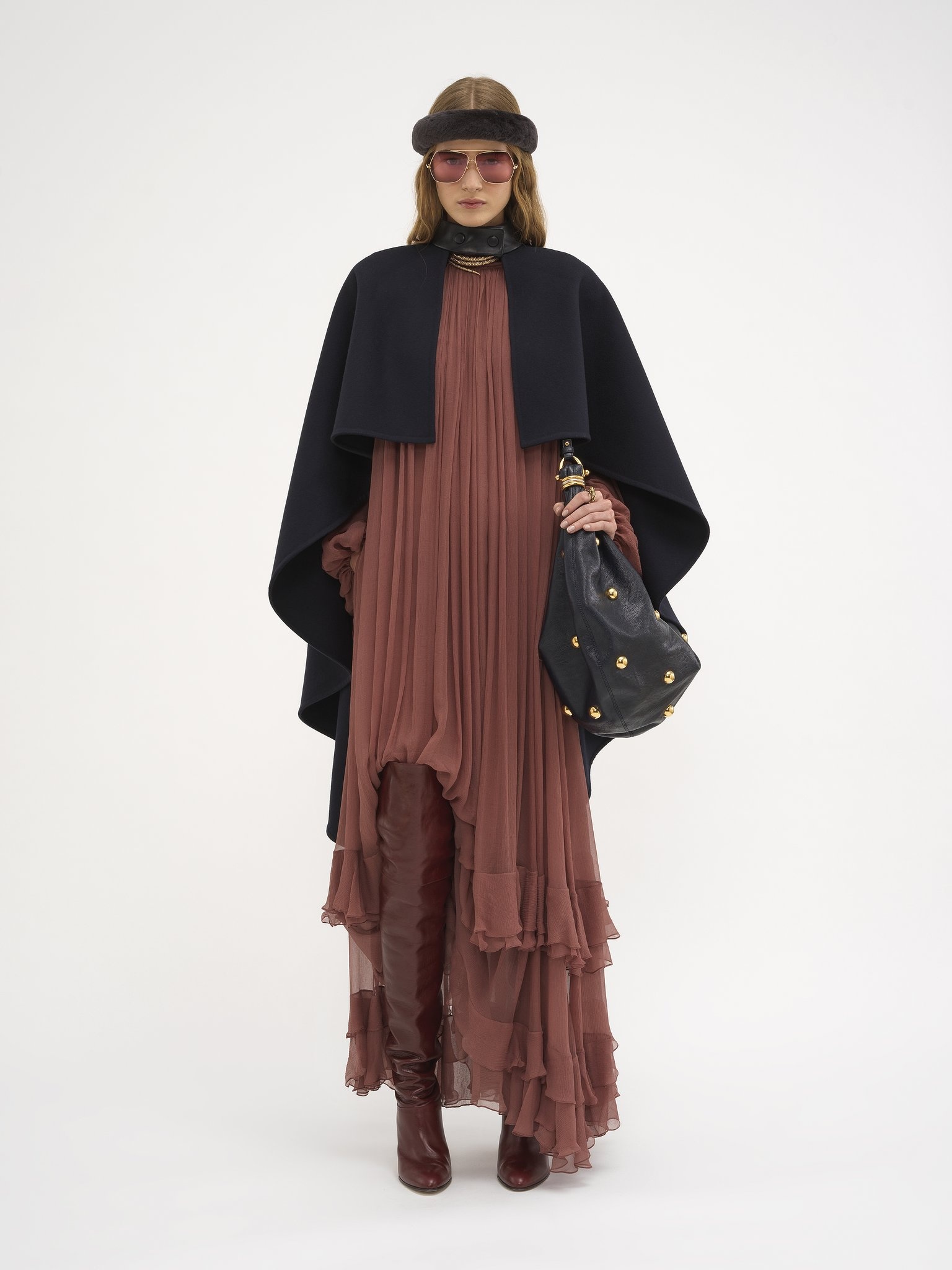 HIGH-LOW CAPE IN DOUBLE-FACE WOOL - 3