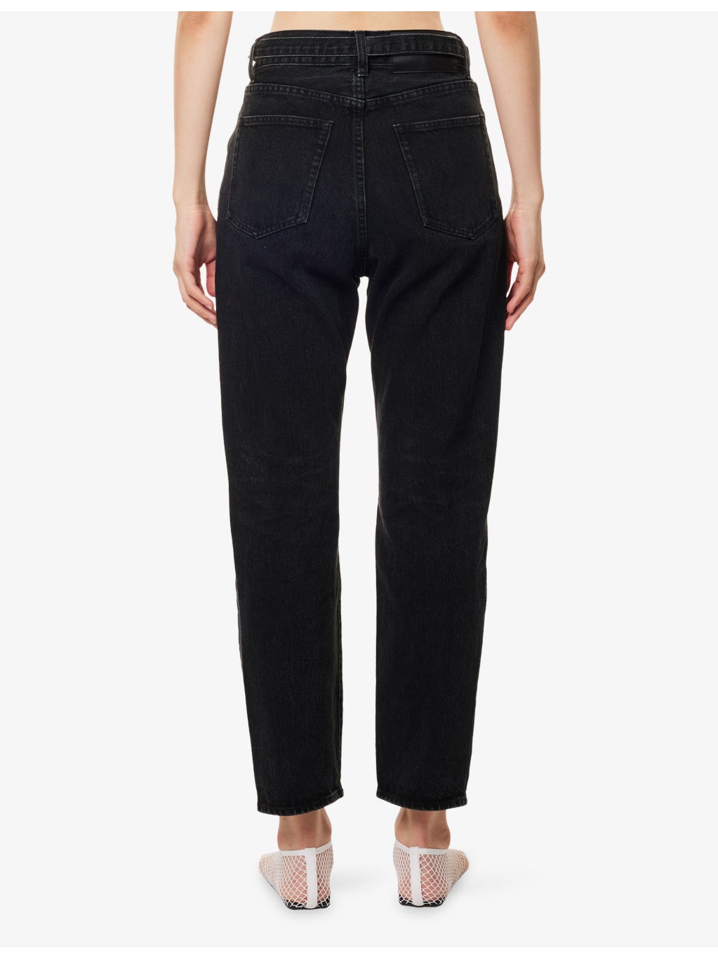 Belted Straight-Leg Denim Jeans - 4