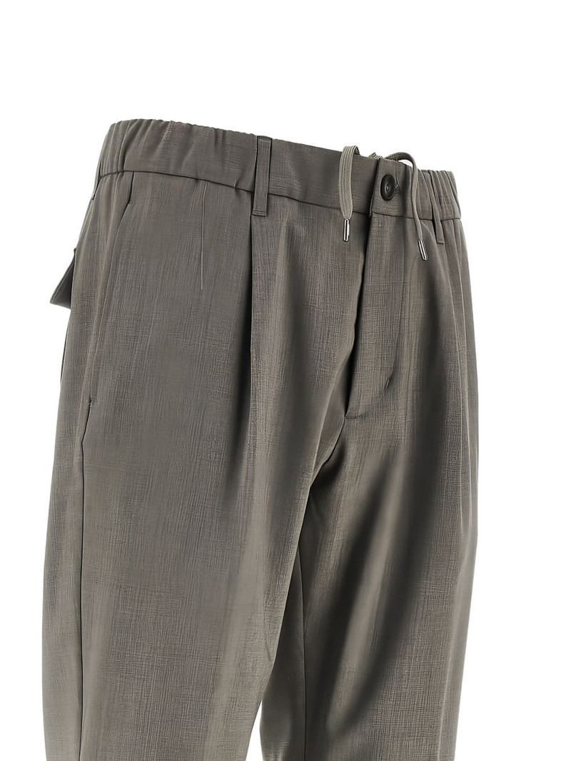 Herno drawstring pleated trousers outlook