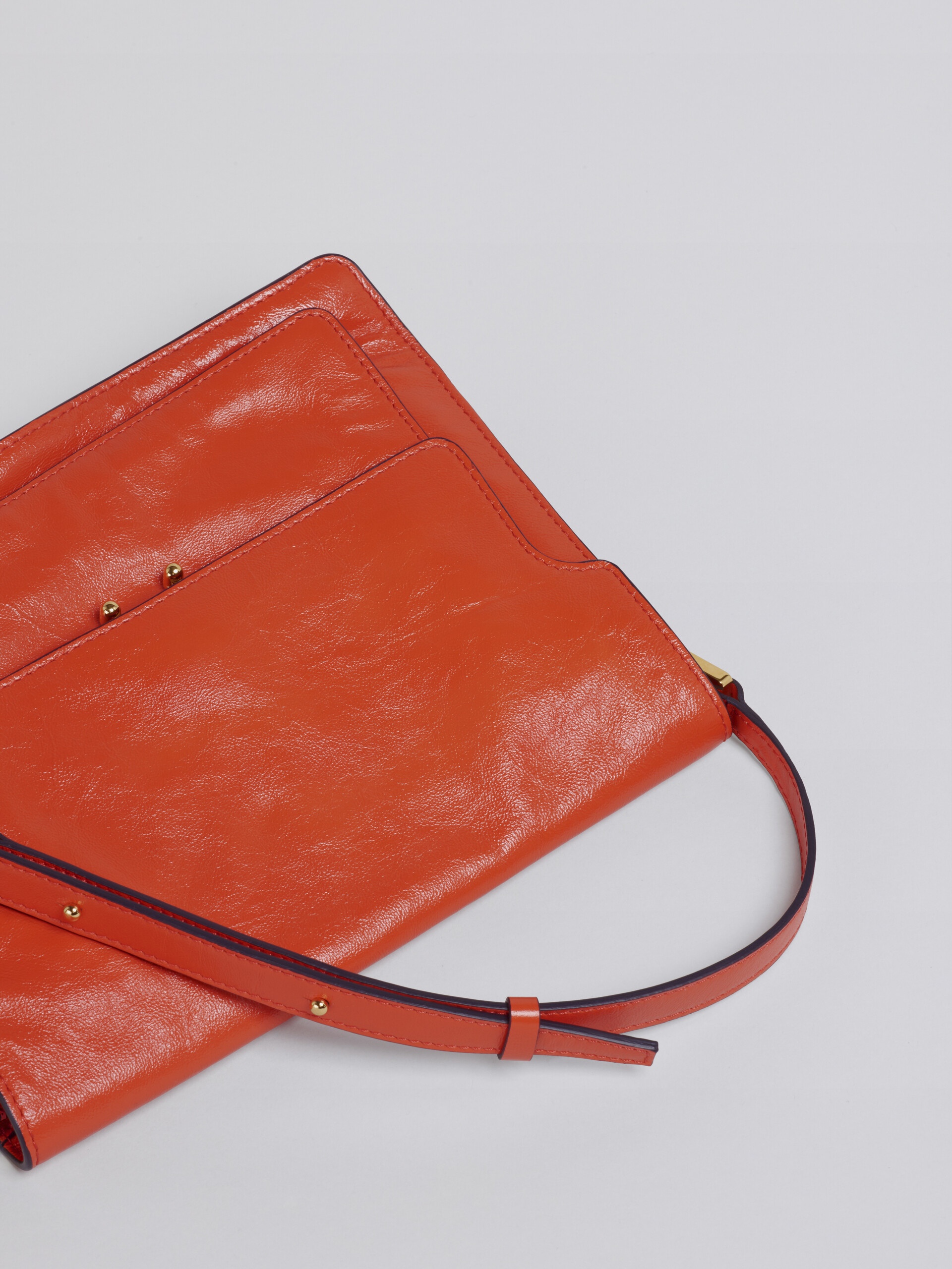 TRUNK SOFT LARGE BAG IN ORANGE LEATHER - 4
