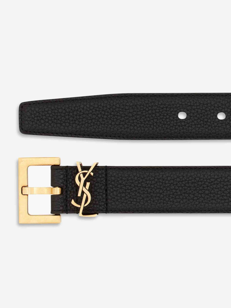 SAINT LAURENT CASSANDRE LEATHER BELT outlook