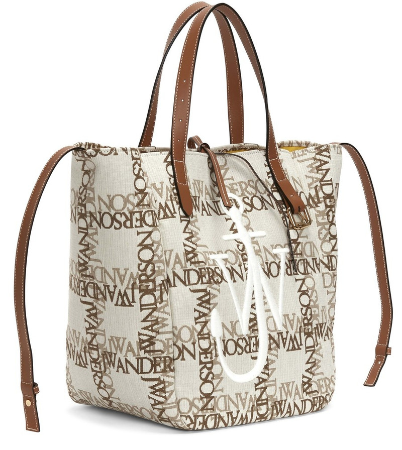 JW Anderson Belt Tote Bag With Logo Grid outlook