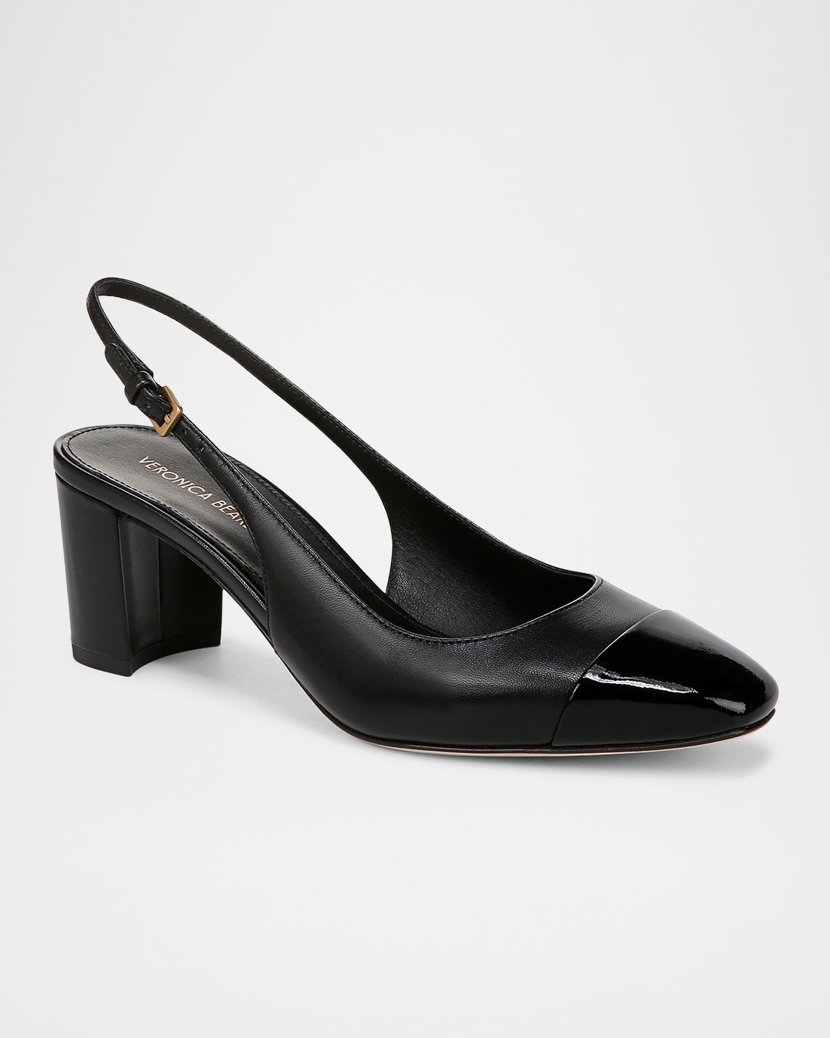 Cecile Mixed Leather Slingback Pumps - 2