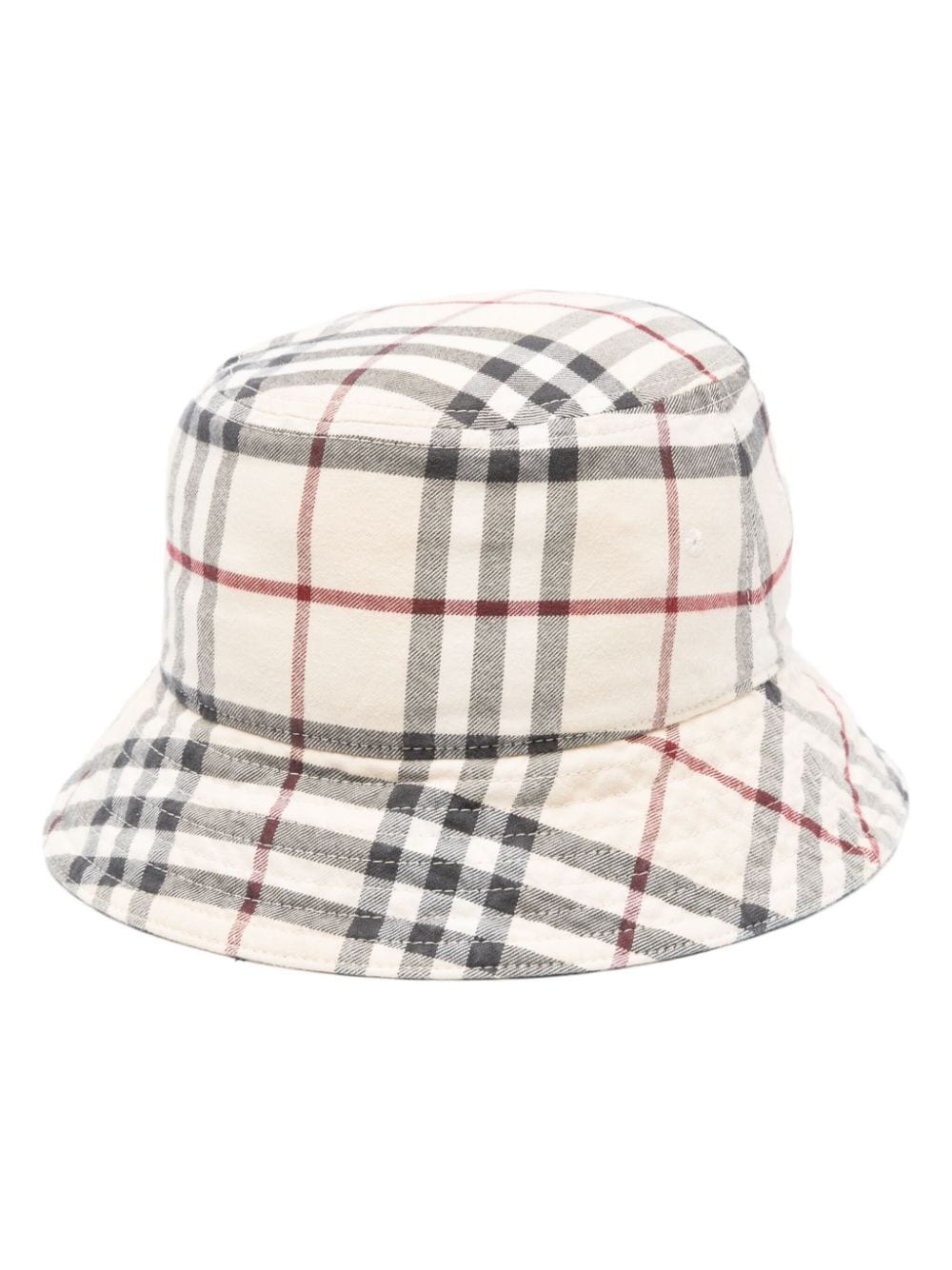 Vintage Check-pattern cotton bucket hat - 1