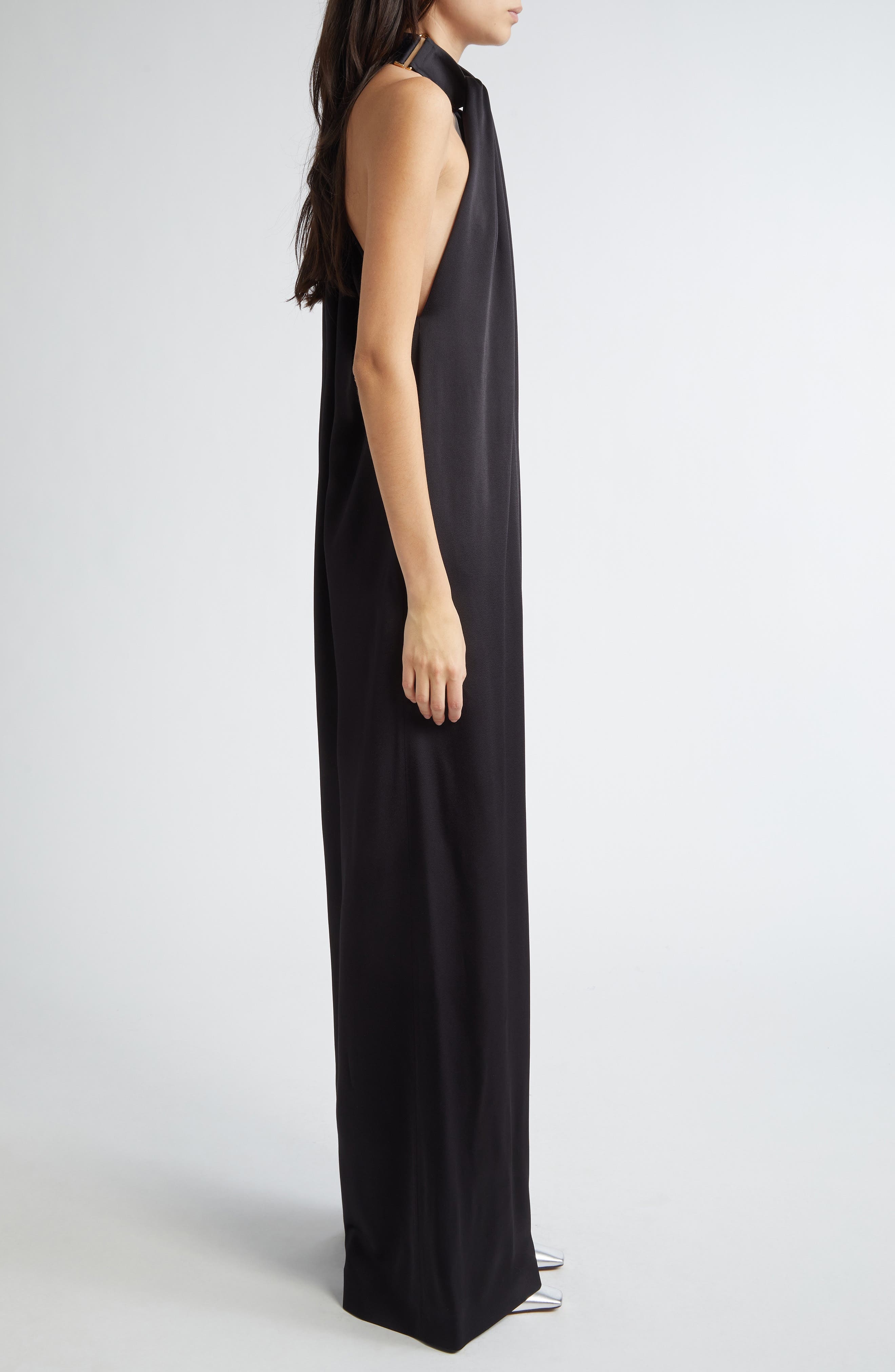 Stella McCartney Envers Satin Jumpsuit in Black at Nordstrom - 3