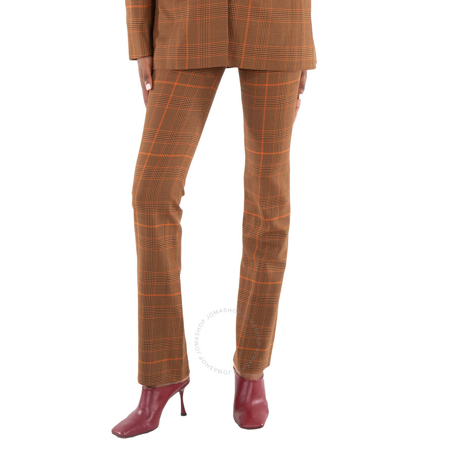 Stella McCartney Ladies Brown Prince-Of-Wales Slim-Cut Trousers - 2