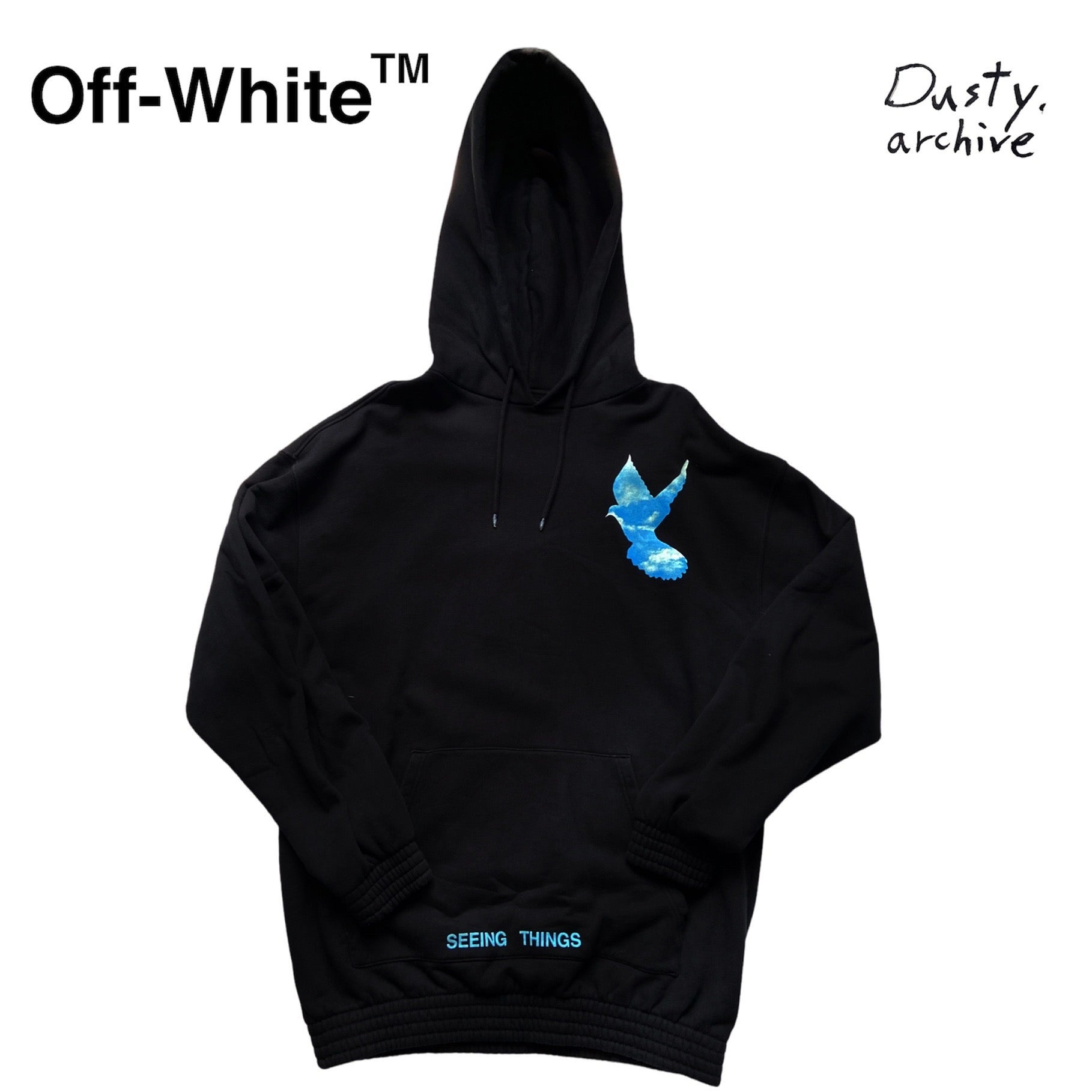 Off White Off white not real dove extended oversized hoodie M dusty.archive REVERSIBLE