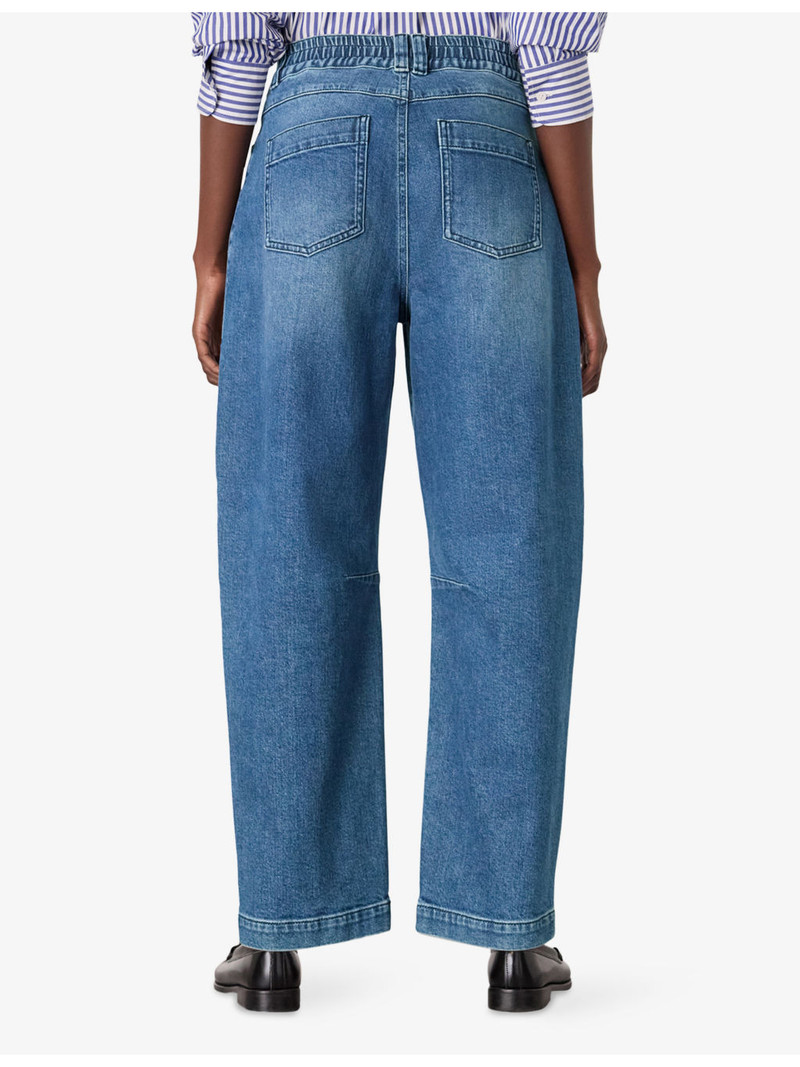 Barrel Elasticated-Waist Stretch-Denim Jean 4