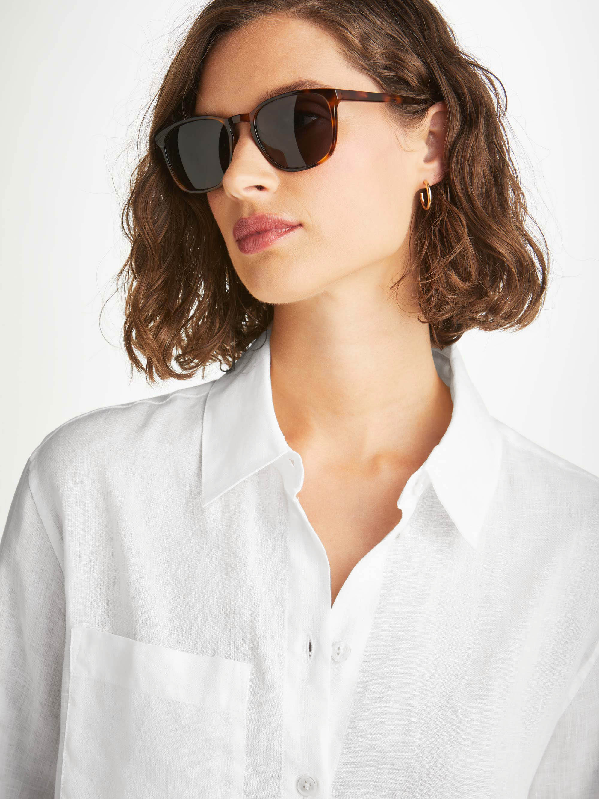 Women's Shirt Sicily Linen White - 7