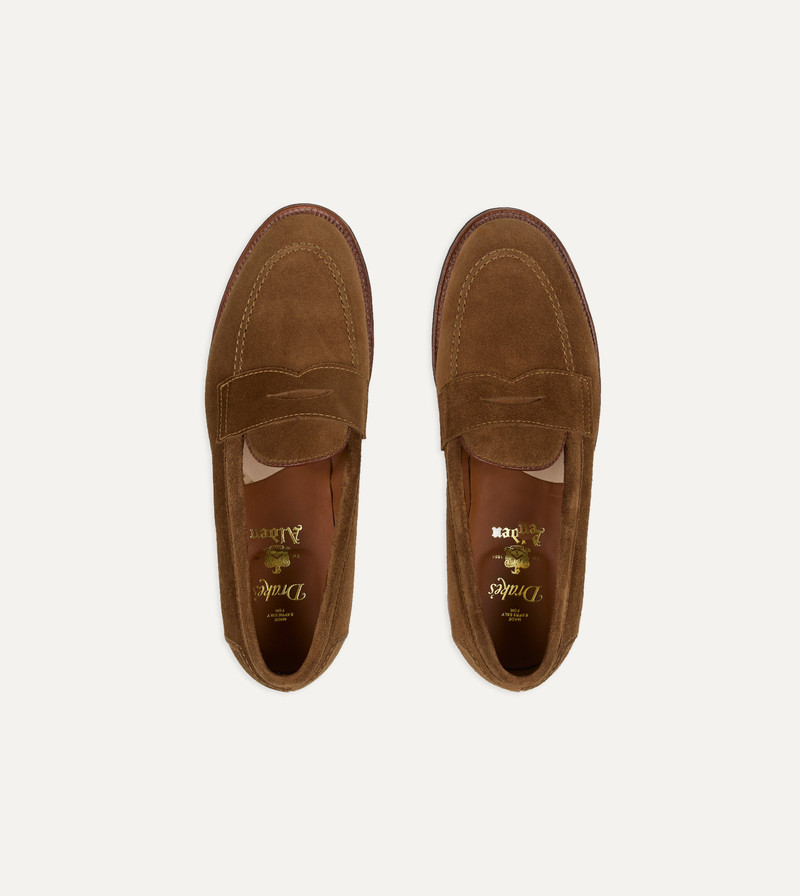 Alden Snuff Suede Penny Loafer 4