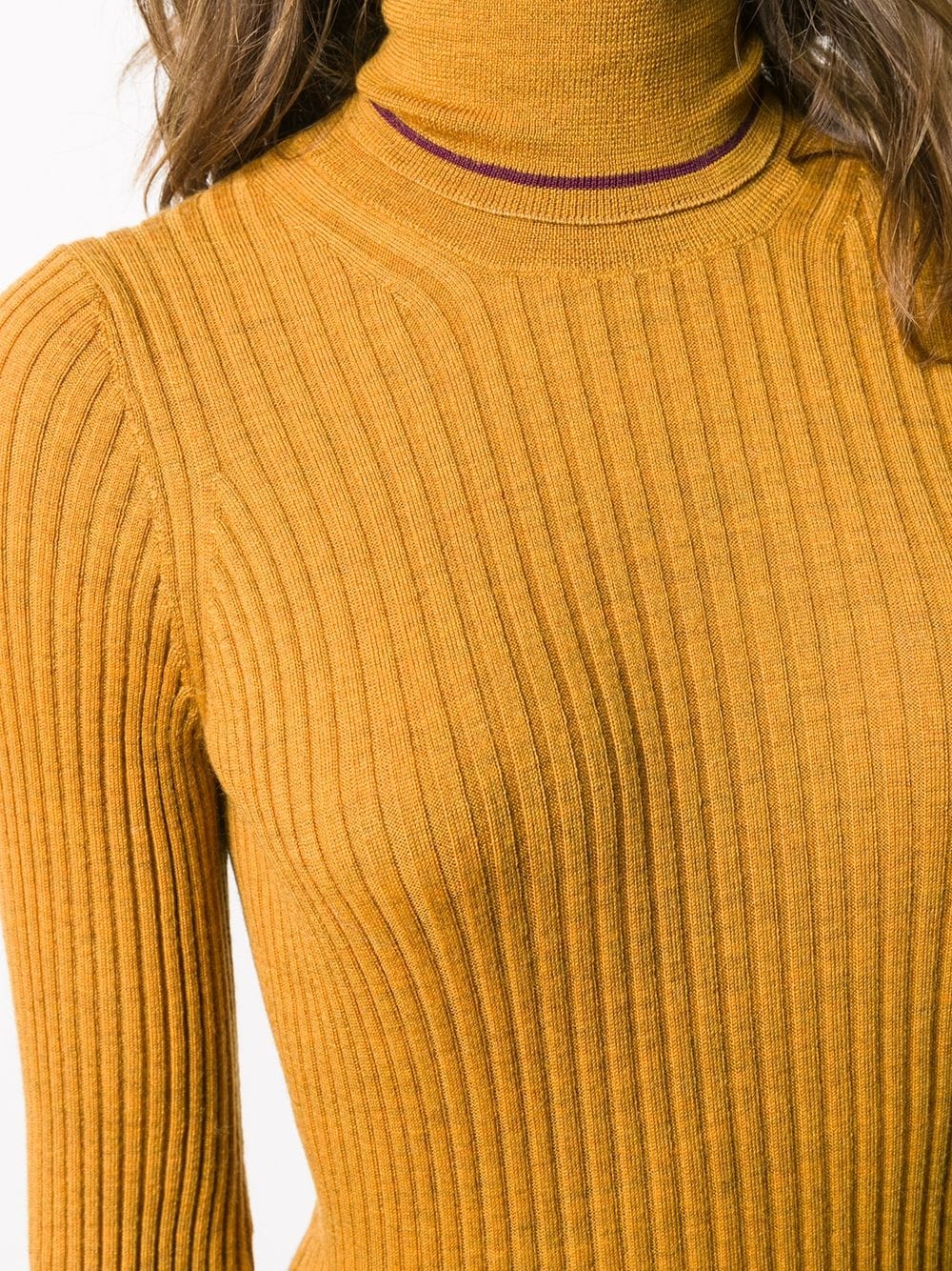 ribbed turtleneck jumper - 5