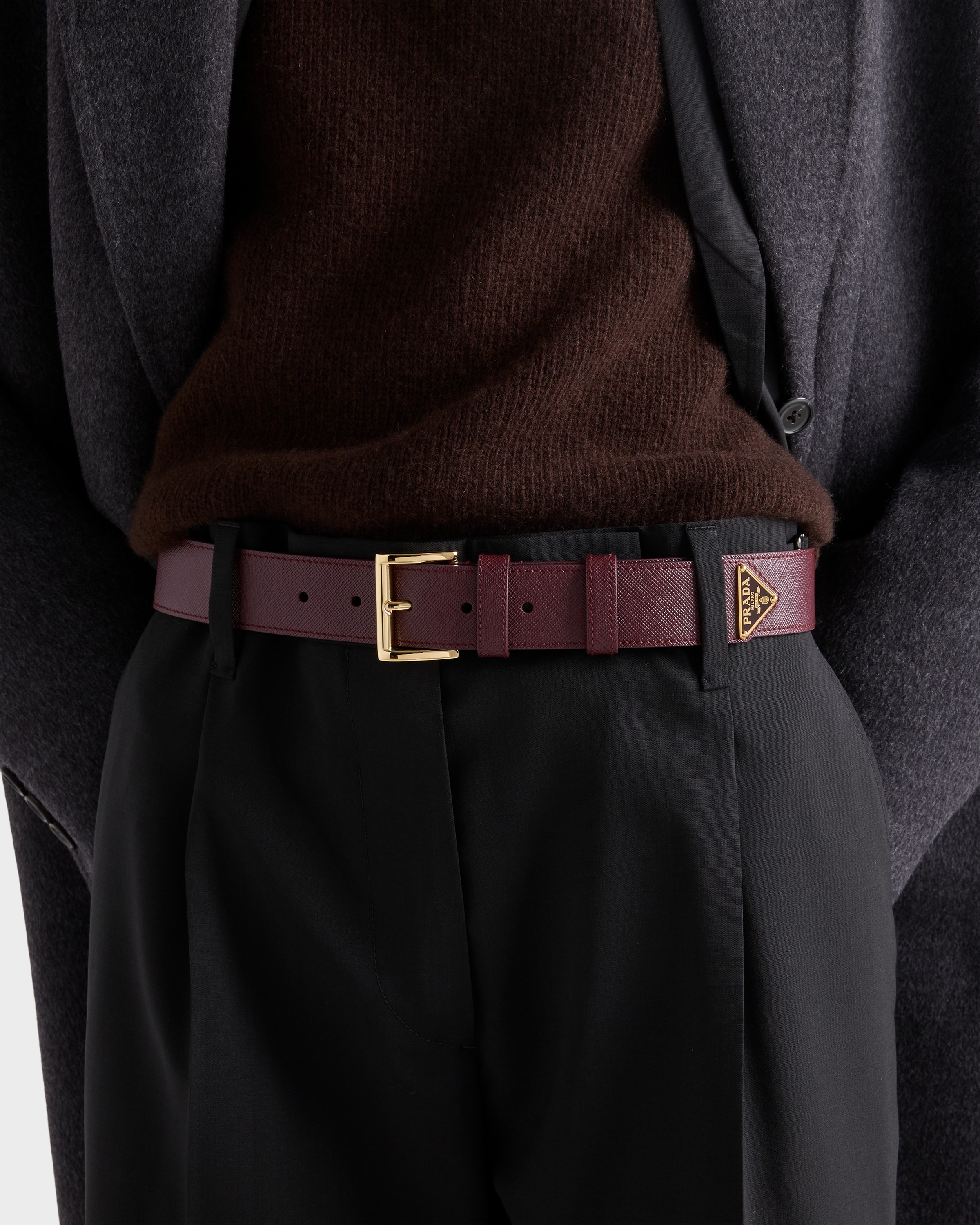 Saffiano leather belt - 2