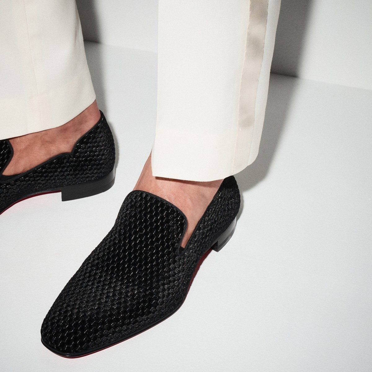 Dandelion Spikes - Loafers - Veau velours - Black - Christian Louboutin  United States