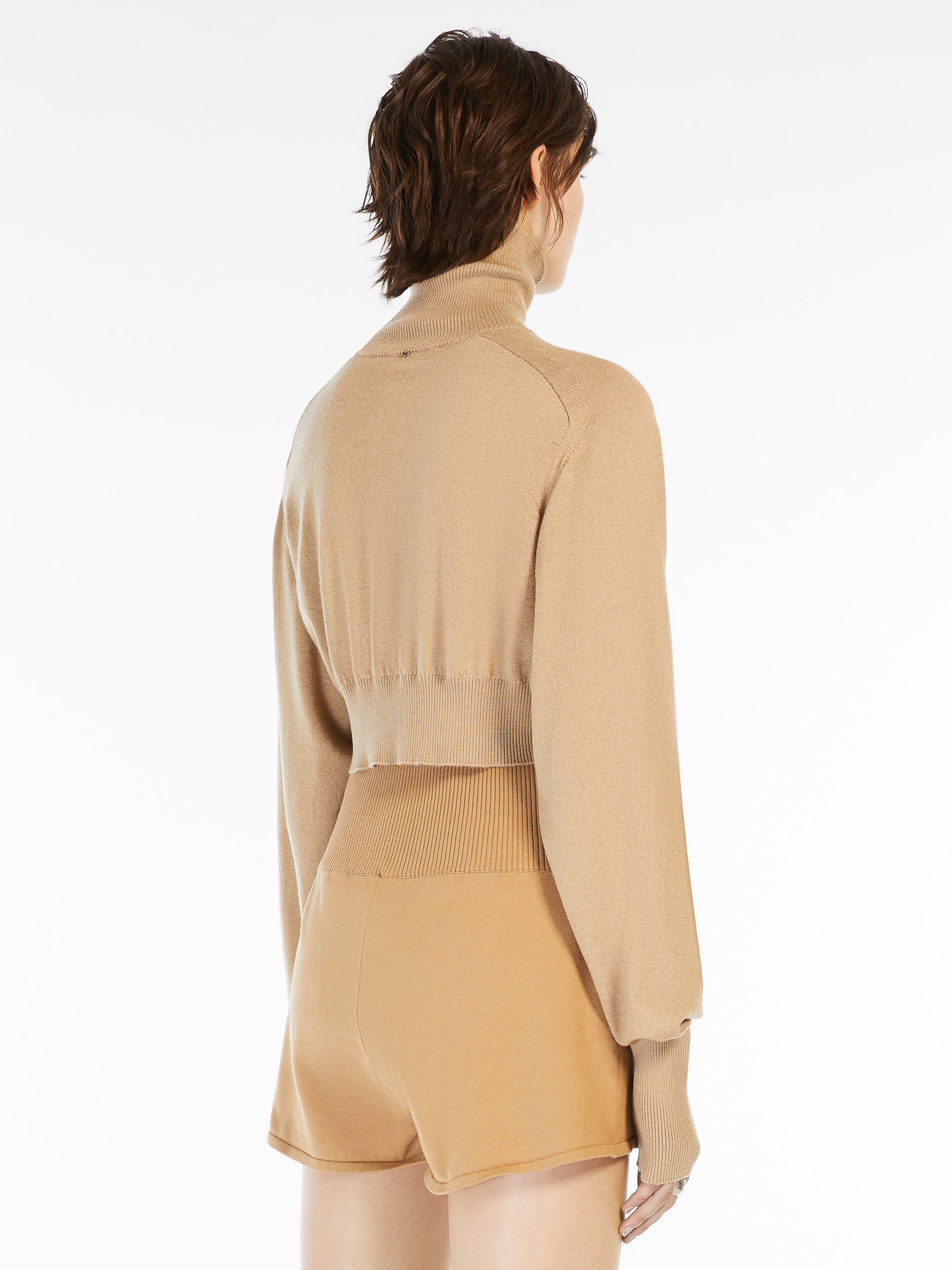 ULULATO Cropped mock polo-neck sweater - 4