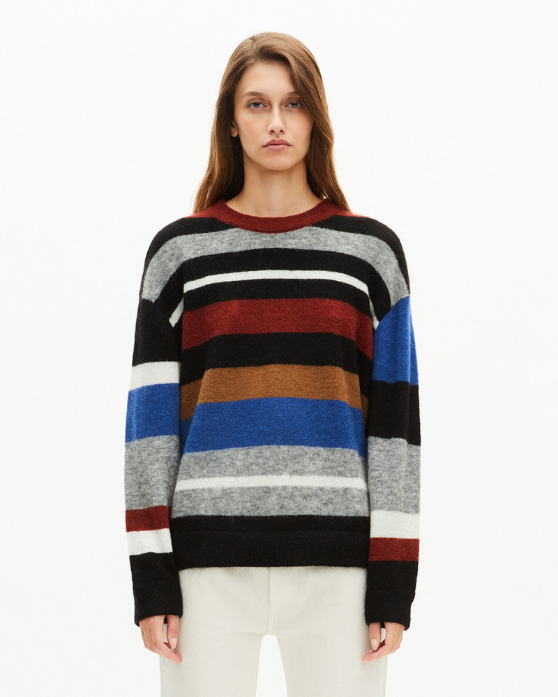 WOOL BLEND SWEATER WITH MULTICOLORED STRIPES 4