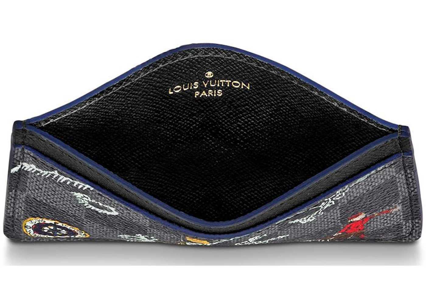 Louis Vuitton Porte Cartes Simple Damier Graphite Map Black Lining - 3