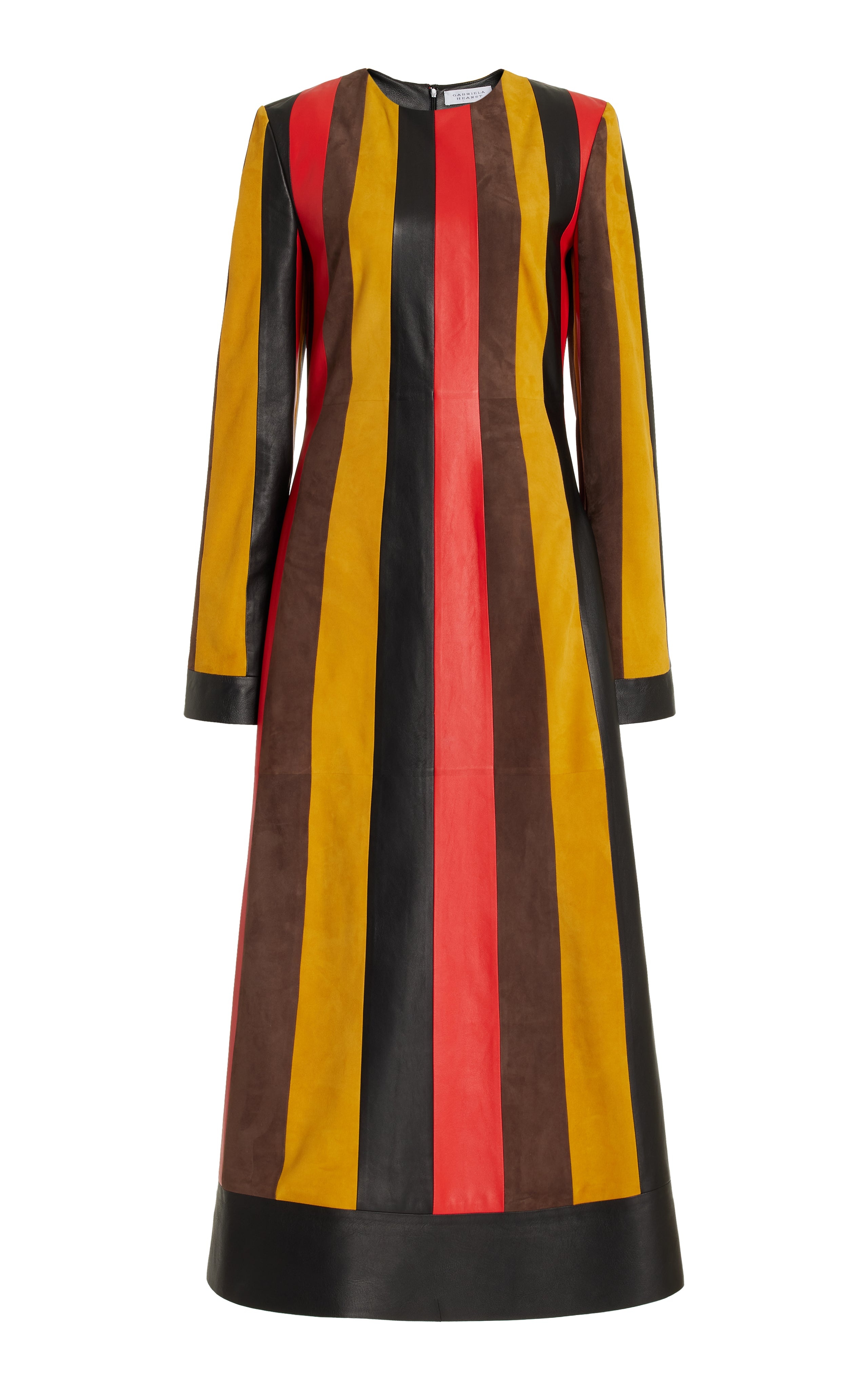 Taylor Dress in Multi Stripe Leather - 1