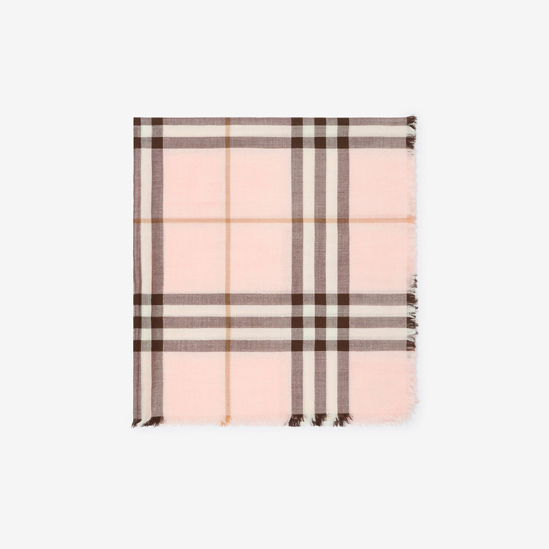 Reversible Check Wool Silk Scarf 1