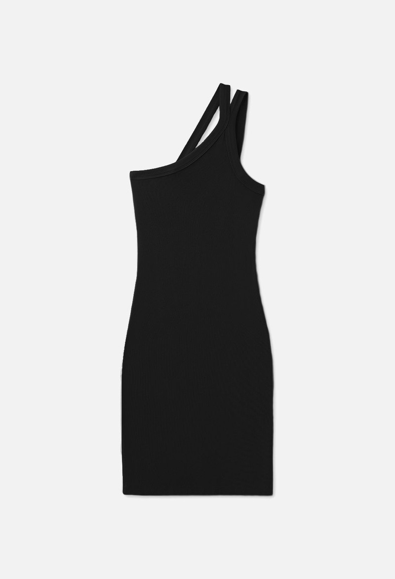 GEMINI RIB ASYM DRESS 1