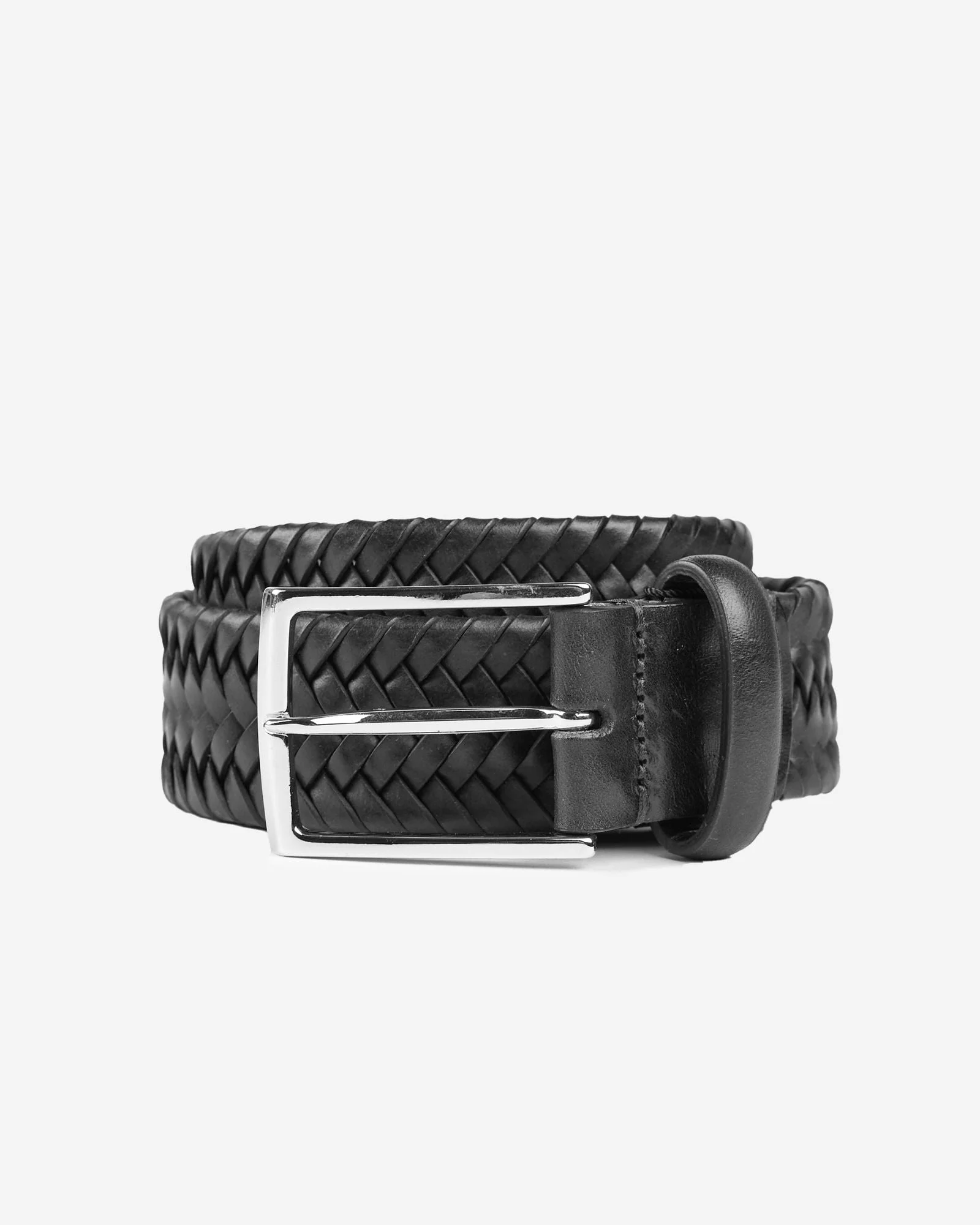 Braided leather belt - 1