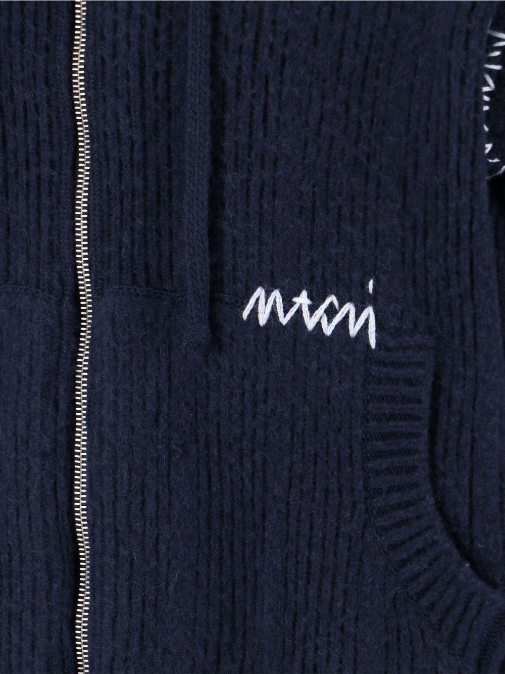 hooded zip-up cardigan - 3