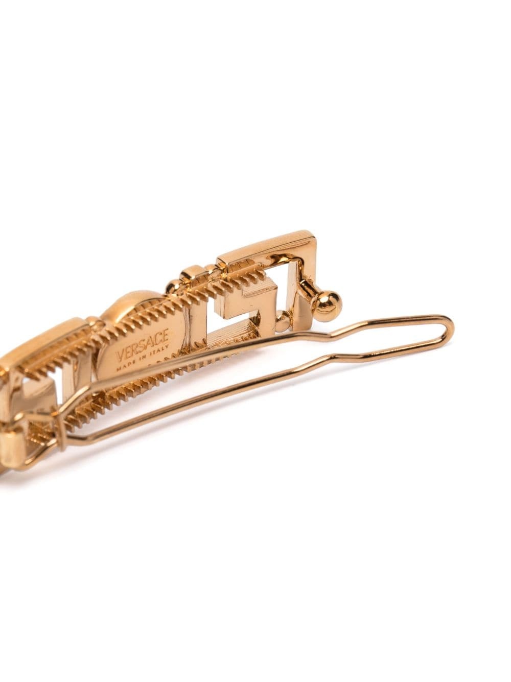 Greca Medusa rhinestone-embellished hair clip - 3