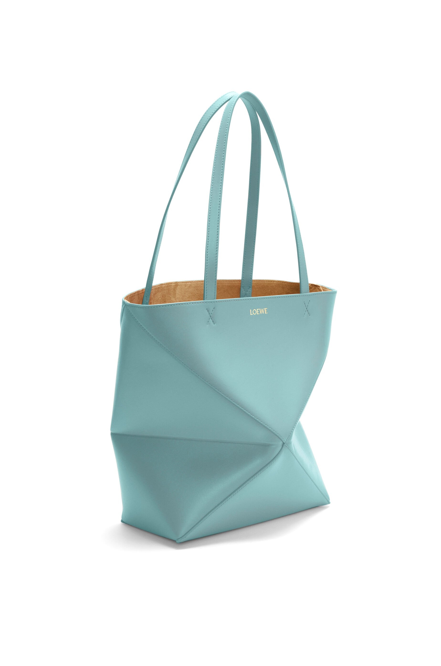 Medium Puzzle Fold tote in shiny calfskin - 3
