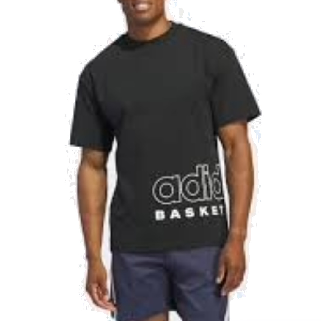 adidas Basketball Select T-Shirt Asia Sizing 'Black White' IR9267 - 2